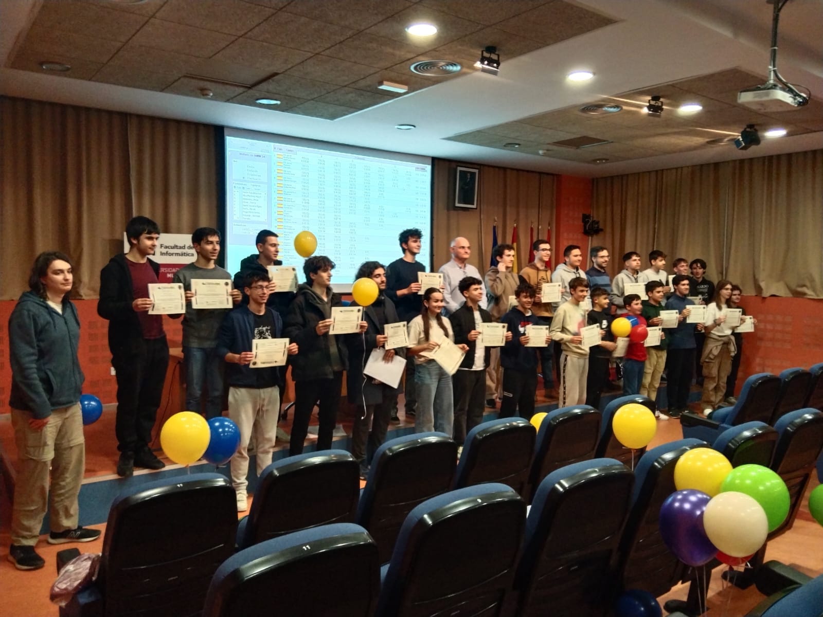 Entrega de premios de la Olimpiada de Informática en la Universidad de Murcia